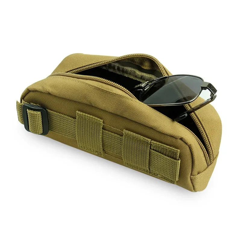 Outdoor Tactical Cycling Glasses Case Molle Sun Sunglasses Bag Camouflage Glasses Pouch EDC Molle Bag Purse Camping Hunting Bag