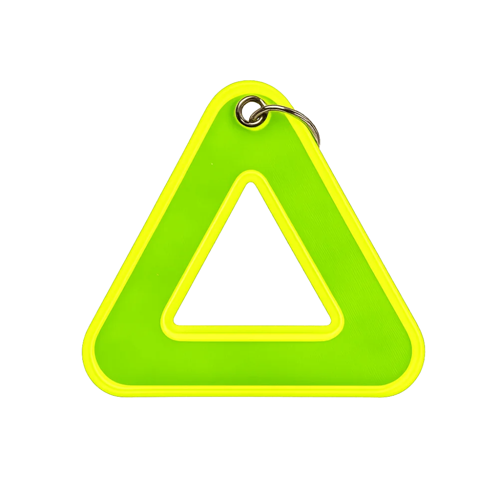 Reflective Reflective Keychain Lightweight Easy to Attach Backpack Pendant Colorful Triangle Shape Safety Keychain