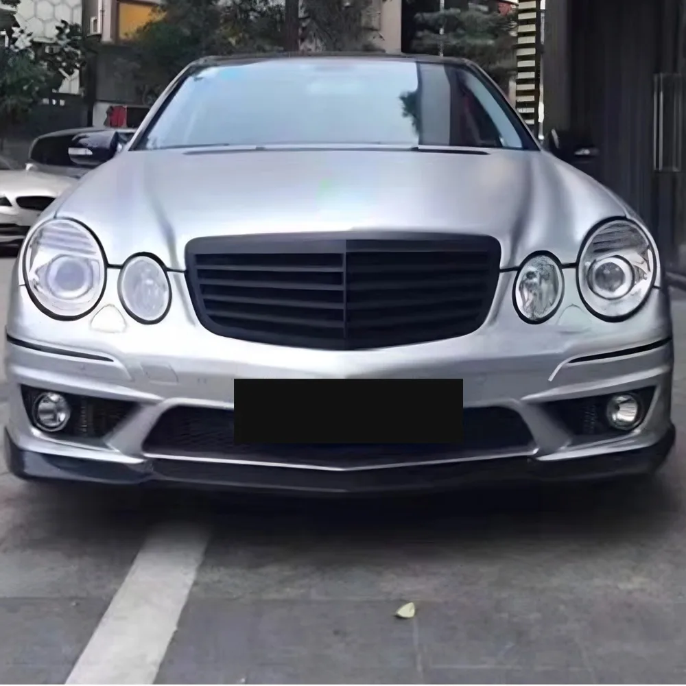 

For Glossy Black GT Style Front Bumper Grille for Mercedes Benz E-Class W211 E200 E230 E240 E280 E350 2006-2008 Car Accessory