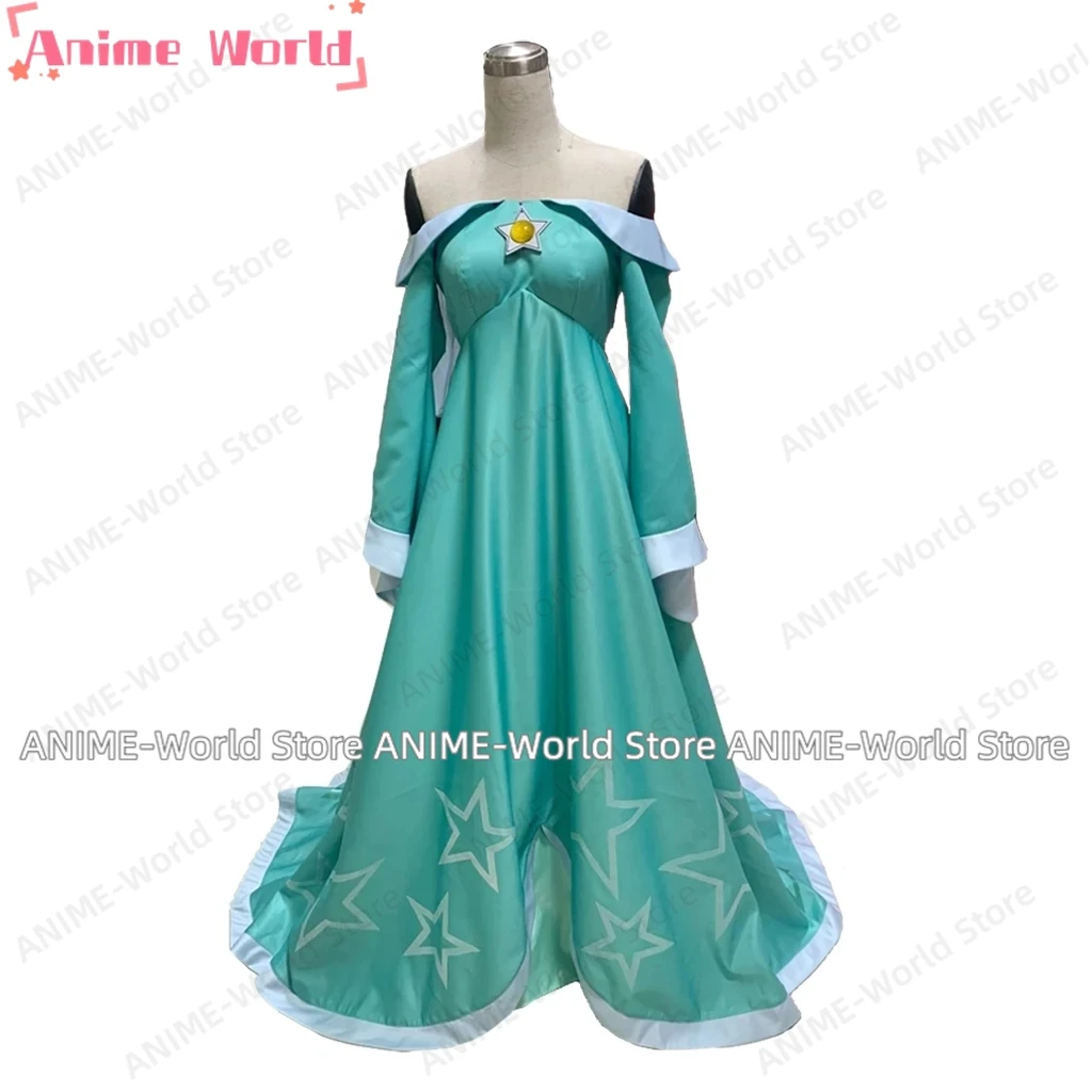 《Tamaño personalizado》Disfraz de película Rosalina, disfraz de Cosplay, vestido de princesa para mujeres adultas, vestido de baile, traje de fiesta elegante de Halloween