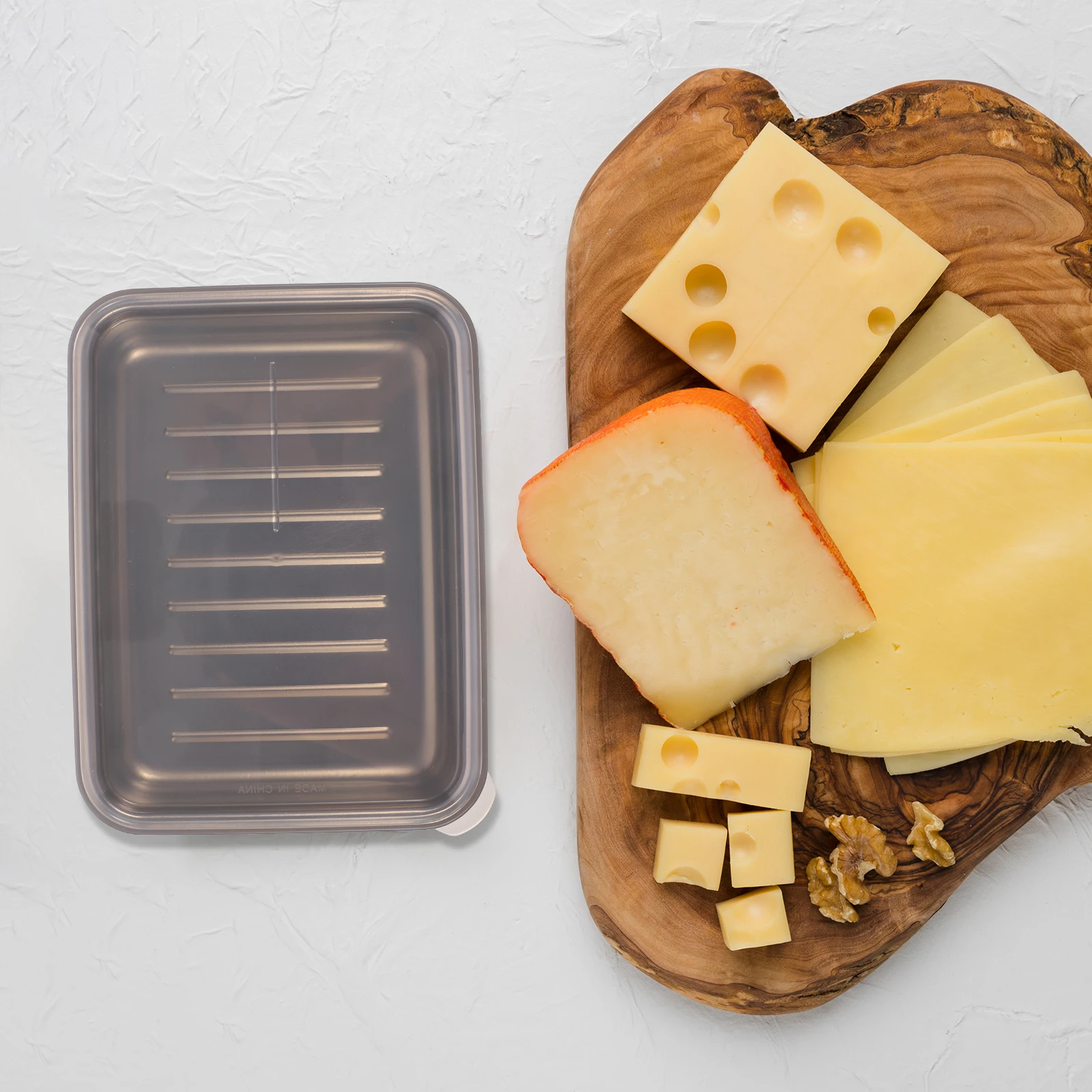 

Exquisite Cheese Storage Box Airtight Lid Design Stainless Steel Material Resistant Deformation Easy Clean Butter Dishes