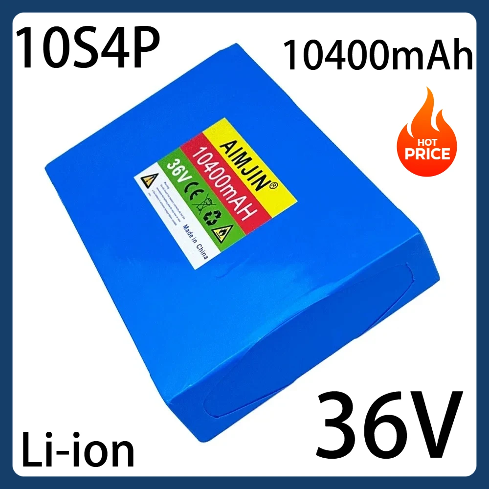 

36V 10400mAh 10S4P Lithium-ion Battery Pack Suitable for Bicycles, Cars, and Electric Scooters,with Built-in BMS
