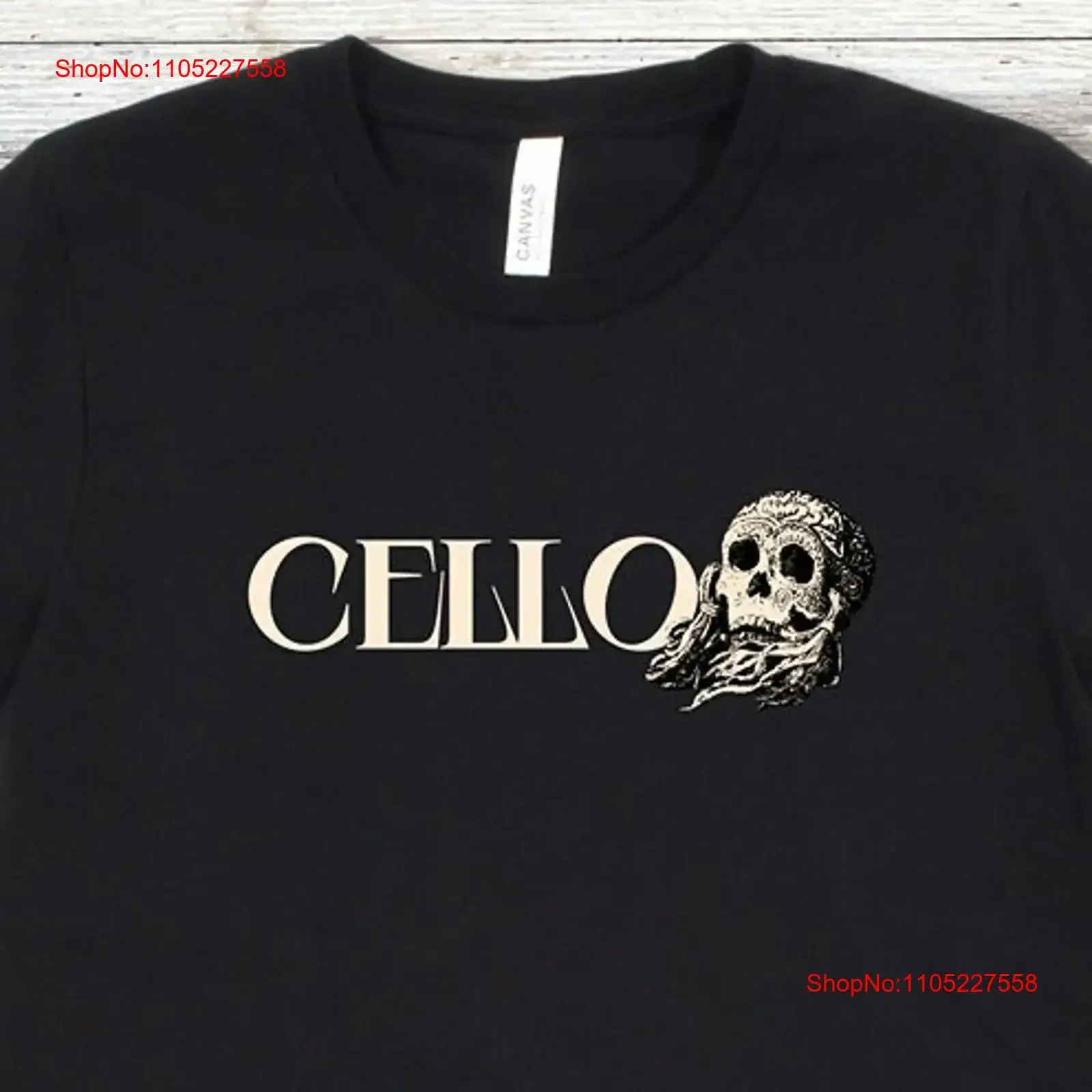 Cello T Shirt Music Skull Rock CellisT vintage Washed Unisex Stretched streetwear graphic Versatile Casual Stylish