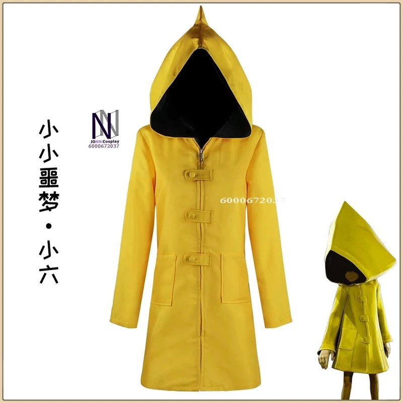 

ABC123Little Nightmares Six Cosplay Costume Dark Fantasy Uniform Full Set High Quality Stage Anime Outfit (Kids/Adult/Max,3;b'2.