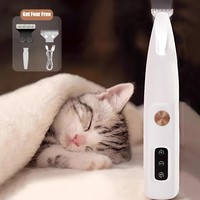 Dog Grooming Clippers with LED Light&Display Cat Dog Paw Trimmer Pet Hair Remover 18mm Wide Blade Waterproof Pet Hair Trimmer