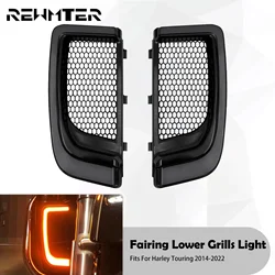 Motorcycle LED Fairing Lower Grills Light Turn Signal Running Lamp For Harley Touring Electra Road Glide Ultra Limited 2014-2023