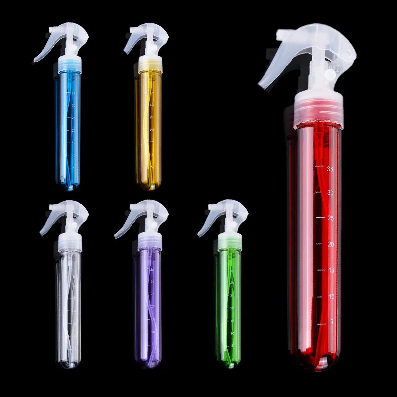 Regadera de pulgar de Color transparente, botella de Spray de alta presión para dedos, regadera portátil para peluquería, herramienta de peluquería