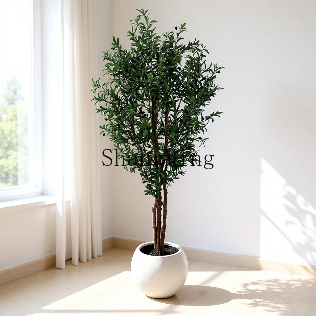 

Новые искусственные зеленые растения CL, оливковые деревья в горшках, крупные искусственные растения для интерьера, декор для дома