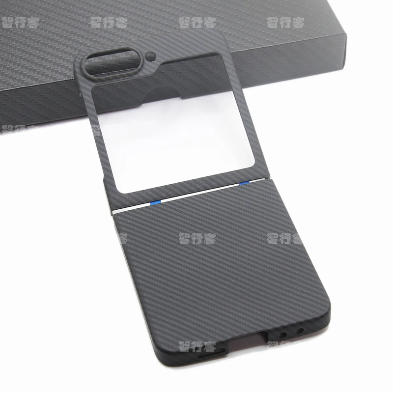 ZXKE Carbon Fiber Case For Samsung Galaxy Z Flip6 W25Flip Embedded Iron Sheet Magnetic Car Support Magsafe Aramid Fiber Shell