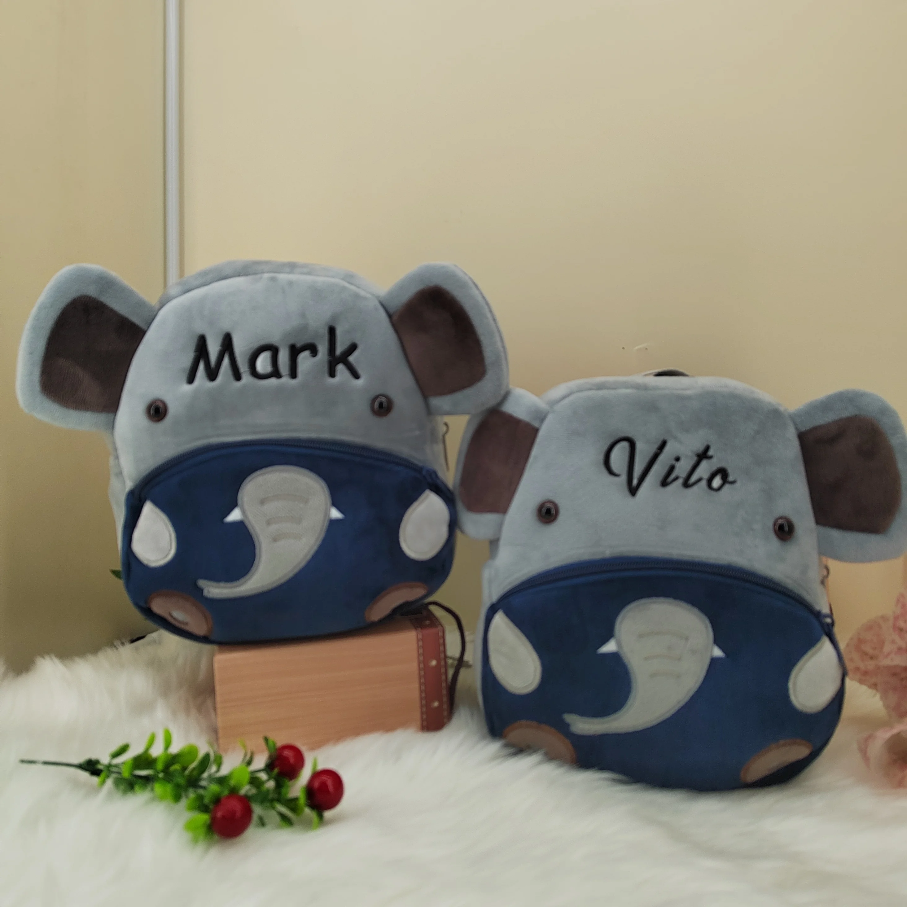 Personalisierter Kinderrucksack mit Namen Kleinkind-Reisetasche Tier-Design Kindergarten-Schultasche Geburtsgeschenk – Detail 8