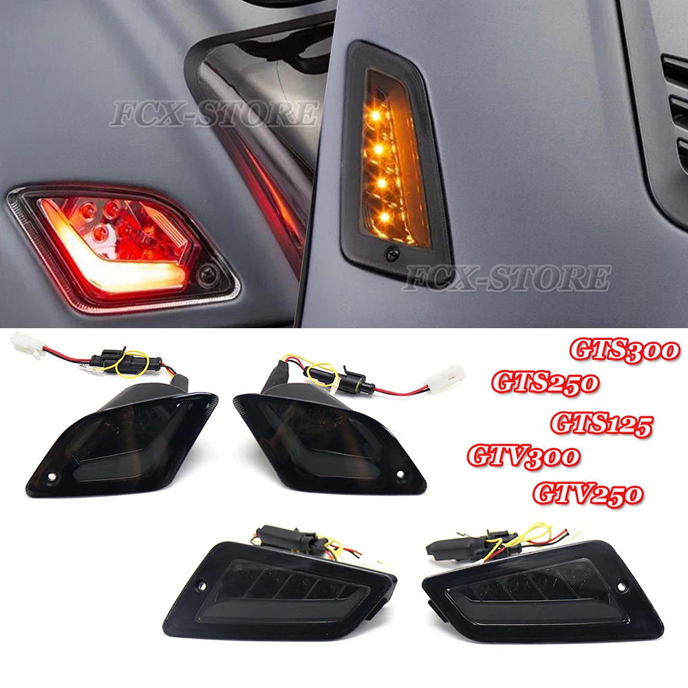 For Vespa GTS150 GTS250 GTS300 GTV250 GTV300 Motorcycle Lighting System Front & Rear Steering Indicator LED Turn Signal Light