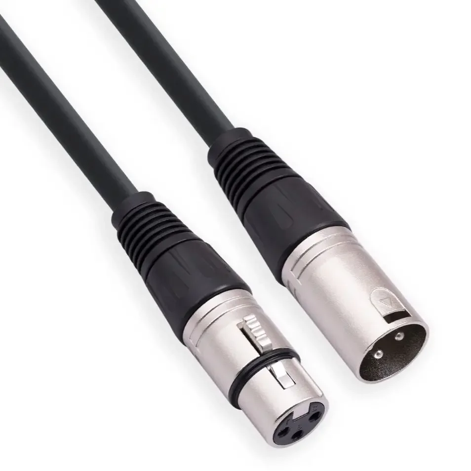 XLR 3 PIN Cable Karaoke Microphone Sound Cannon Plug XLR Extension Short Cable For Audio Mixer Amplifiers Speakon Cord 0.3m-30m