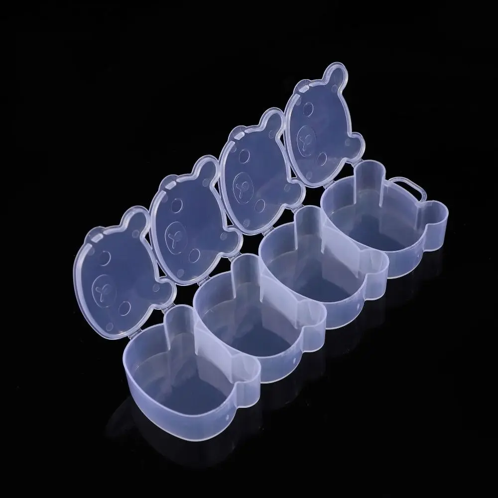 Multi-grid Transparent Plastic Storage Box Four-grid Transparent Plastic Four-piece Storage Box Multi-grid Jewelry Organizer