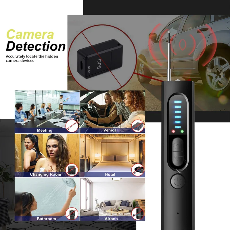 Hotel Anti GPS Eavesdropping Positioning Camera Pinhole Photography Hidden Lens Detect Alarm X13 Wireless Signal Smart Detector