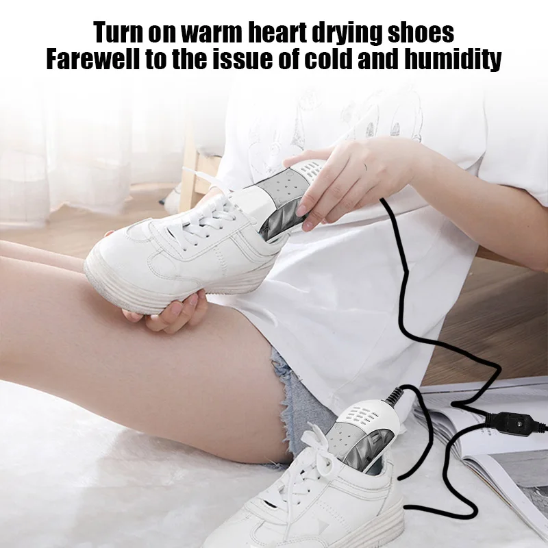 Boots Electric Shoes Dryer Deodorizer with Heat Dehumidifier Device Foot Warmer Heater Eliminate Odor UV Shoe Drying Household