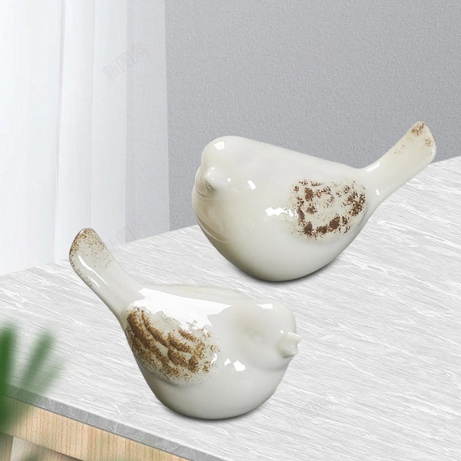 Bird Figurine Bird Statue Ceramic Handicraft Modern Styles Minimalist Home Decor Sculpture for Country Bedroom Desktop Display