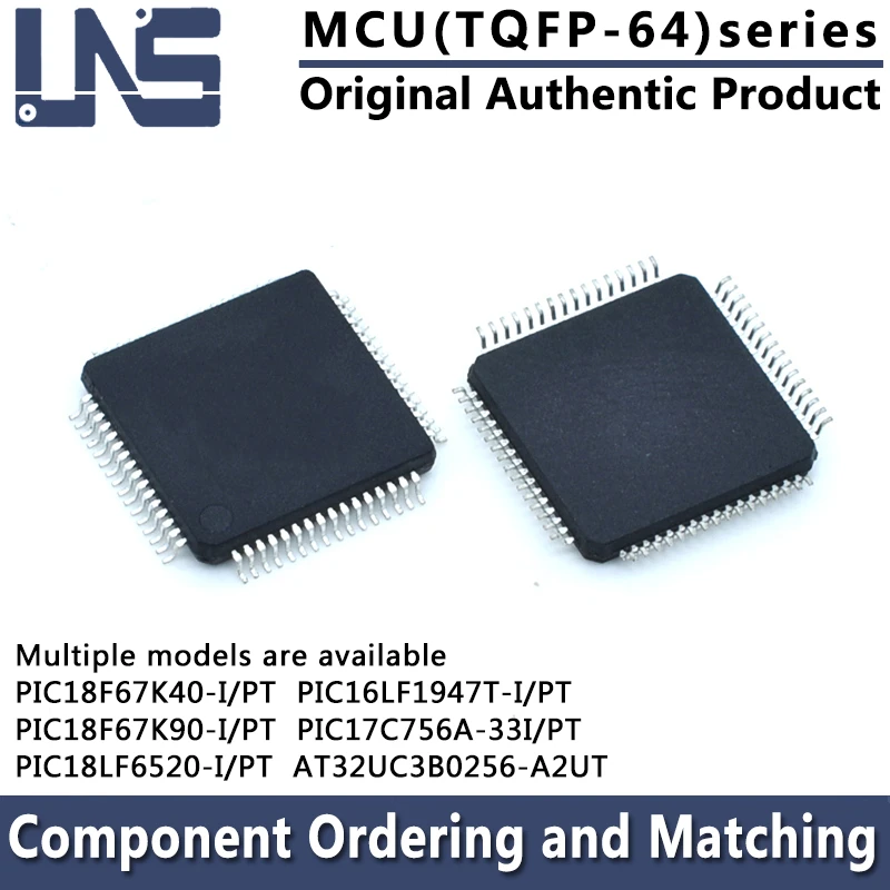 1PCS PIC18F67K40-I/PT PIC18F67K90-I/PT PIC18LF6520-I/PT AT32UC3B0256-A2UT PIC16LF1947T-I/PT PIC17C756A-33I/PT TQFP-64 MCU