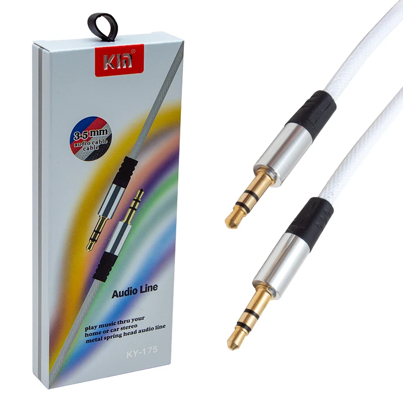 POWERMASTER PM-3779 3.5 MM MALE/MALE WHITE STEREO AUX CABLE