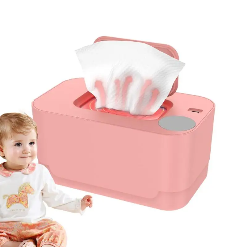 Baby Wipe Warmer Even Heating Baby Wipes Warmer Dispenser For Home Use Portable Space-Saving Diaper Heater Holder Case For