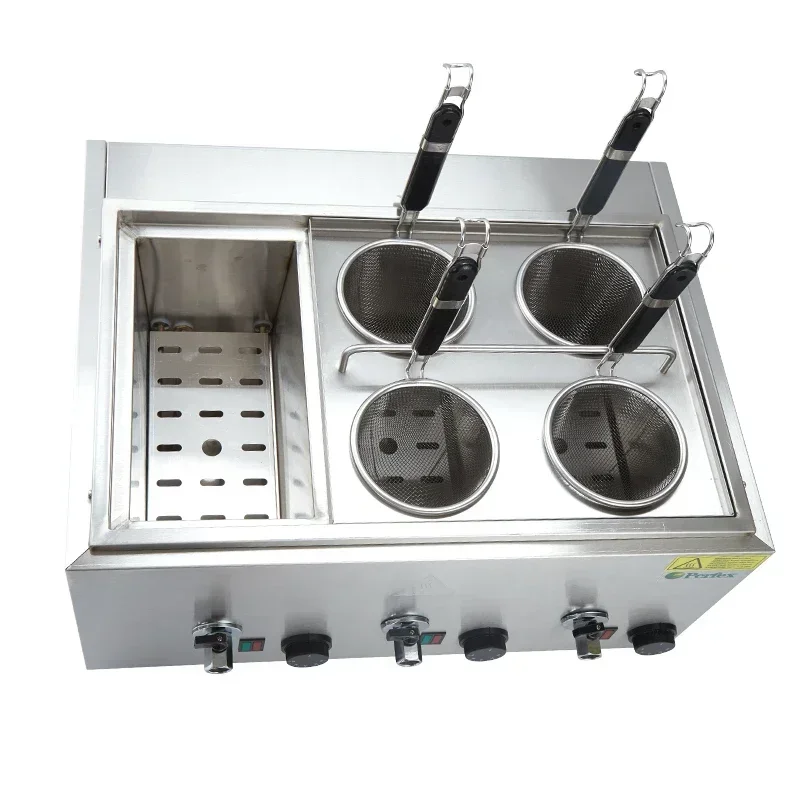 2025 جودة أول تجارية باستخدام طباخ المعكرونة الفولاذ المقاوم للصدأ المعكرونة/السباغيتي المرجل 6 سلال رائجة البيع