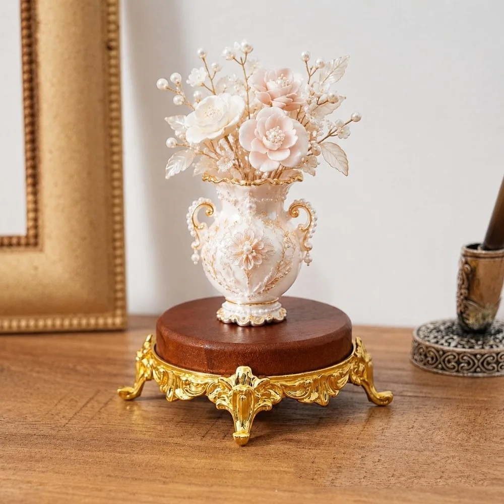 Premium Square Wooden Craft Base Elegant Simple Wooden Decorative Base Compact Durable Jewelry Display Stand Table Decoration