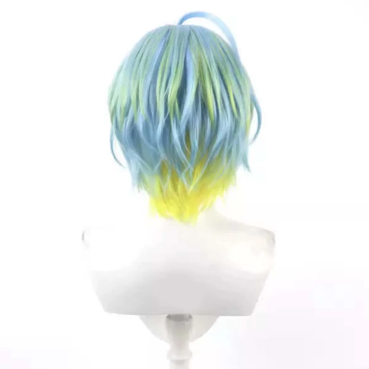 virtual YouTuber NIJISANJI EN Men Shinomiya Yuno Cosplay Blue Yellow Heat Resistant Fiber Wig