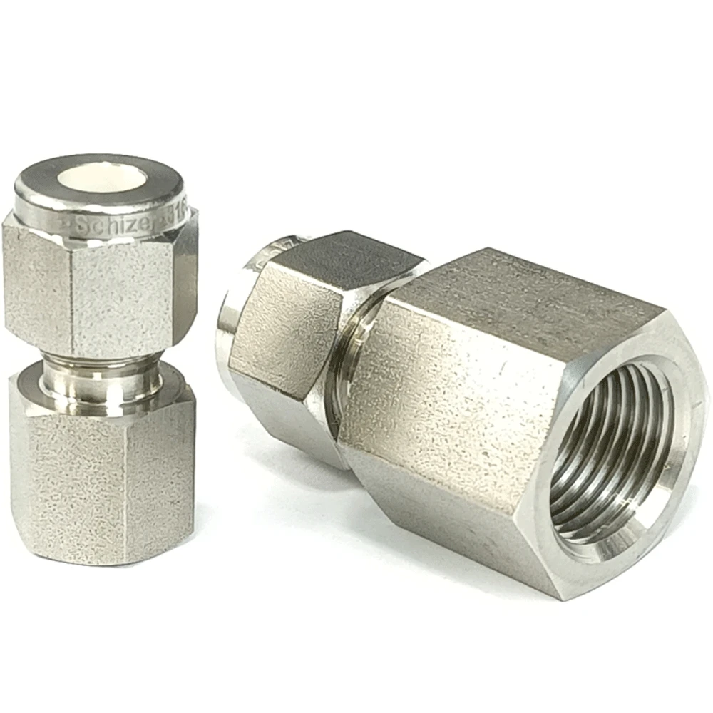 1/8 "1/4" 3/8 "1/2" npt Buchse auf Zoll 3mm 6mm 8mm Rohr kompression verbindung sus316l Edelstahl rohr verschraubung – Detail 3