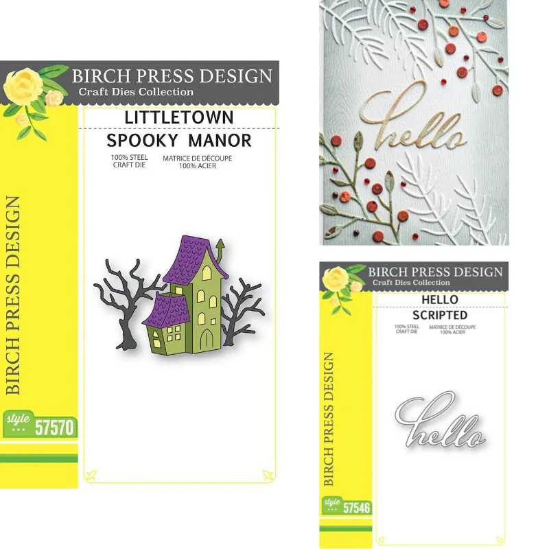 Just A Note Scripted Little Town Spooky Metal Cutting Dies for DIY Scrap Booking Crafts Dies Cut Stencils Maker Photo Album 2026