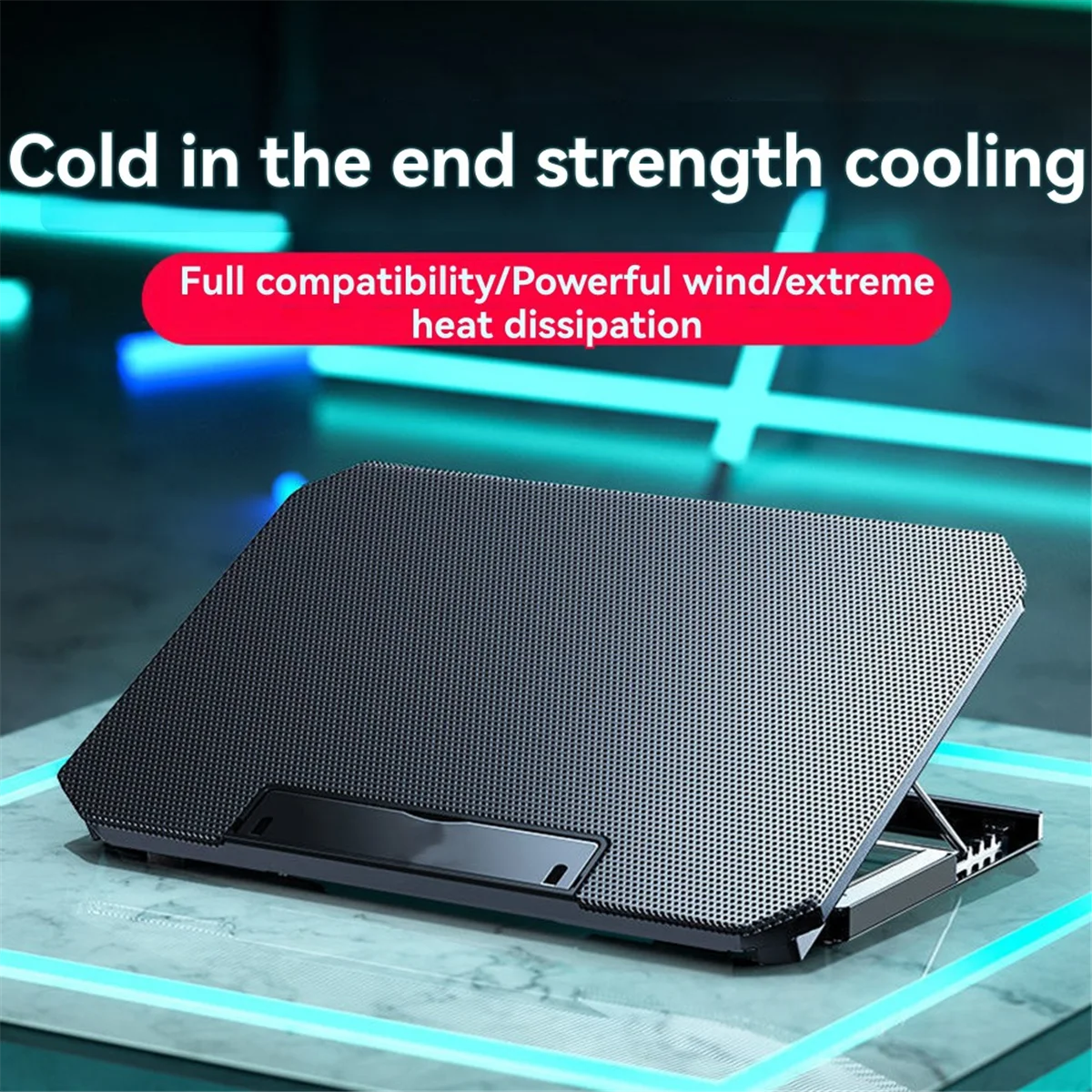 

Кулер для ноутбука, охлаждающая подставка для игрового ноутбука с USB-подставкой для ноутбука, кулер для ноутбука, регулируемый угол скорости ветра A