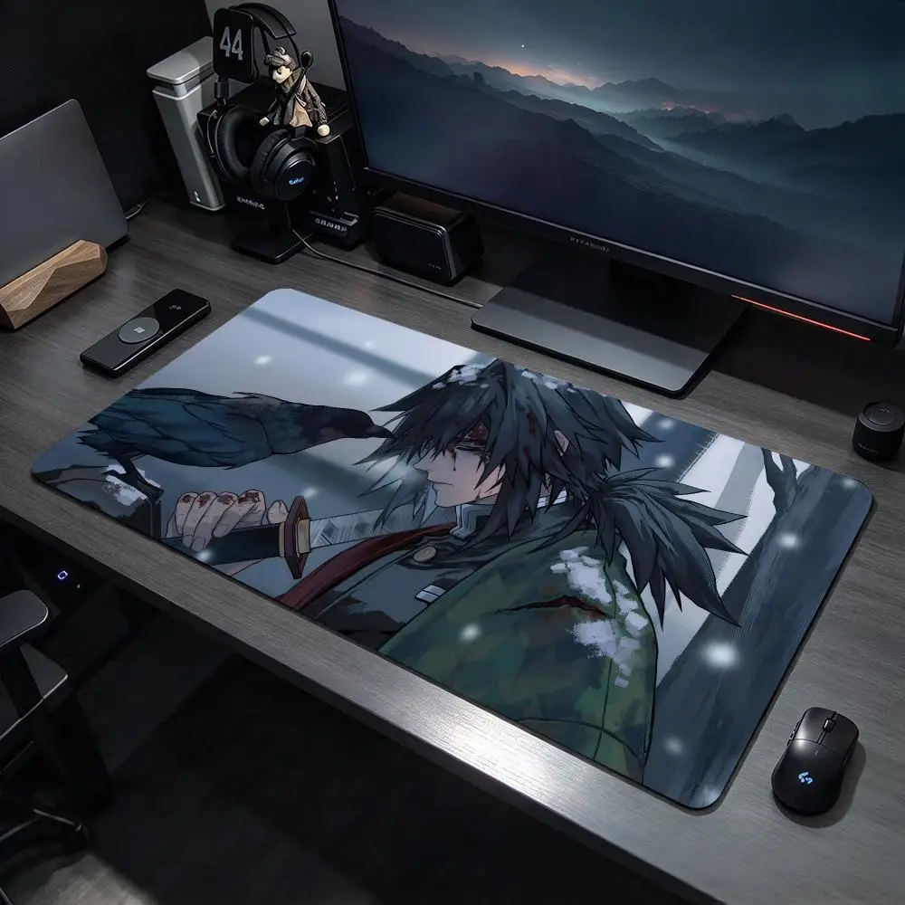 Comedic Anime G-Gintama Mouse Pads Large Gaming Mousepad Desk Mat Non Slip Bottom Featuring Stitched Edges