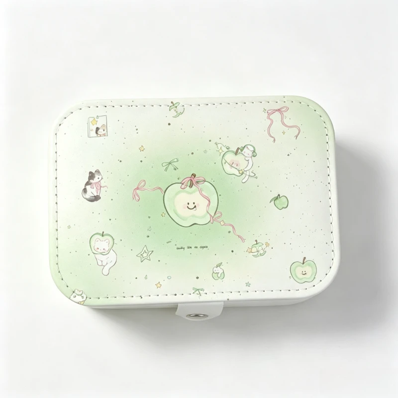 1pc Portable Ear Studs and Ear Clips Mini Storage Box Travel Jewelry Accessory Storage Device