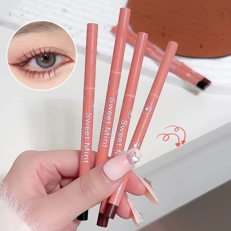 Red Brown Eyeliner Pencil Waterproof Long Lasting Matte Black Brown Easy Wearing Eye Shadow Contour Stick Lying Silkworm Makeup