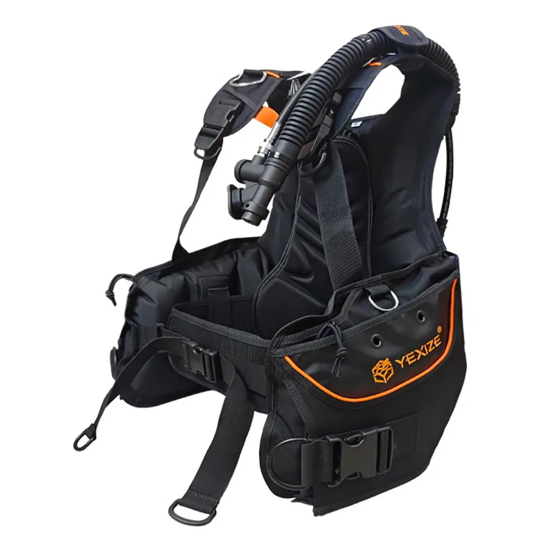 스노쿨링 Diving BCD Buoyancy Vest with Counterweight Quick Release Adjuster Inflatable Vest Back Fly Jacket Oxygen Cylinder