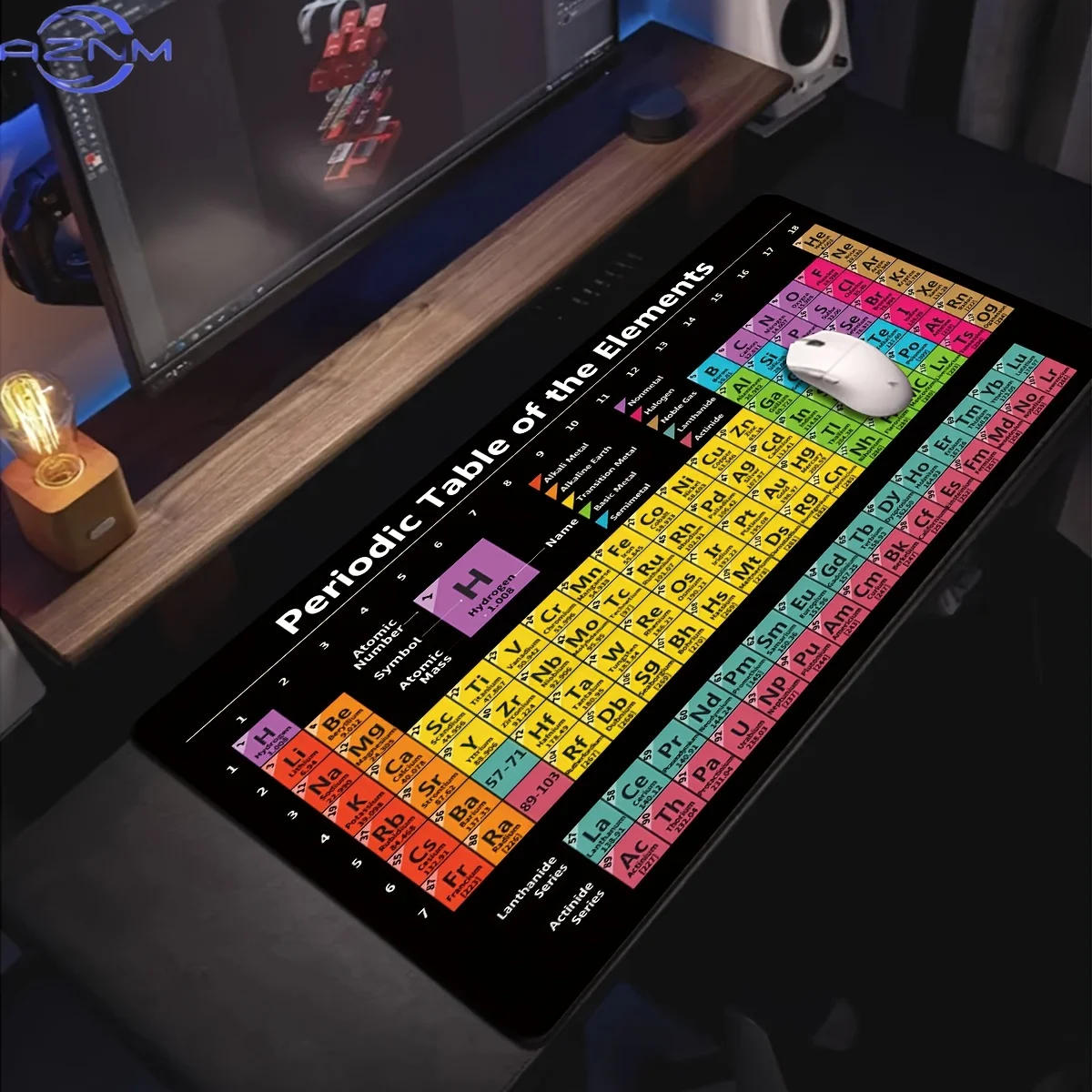 1pc Periodic Table Design Large Gaming Keyboard Mat, Durable Mouse Pad, Small Mouse Pad, Laptop Keyboard Mat, Study Desk Mat - P