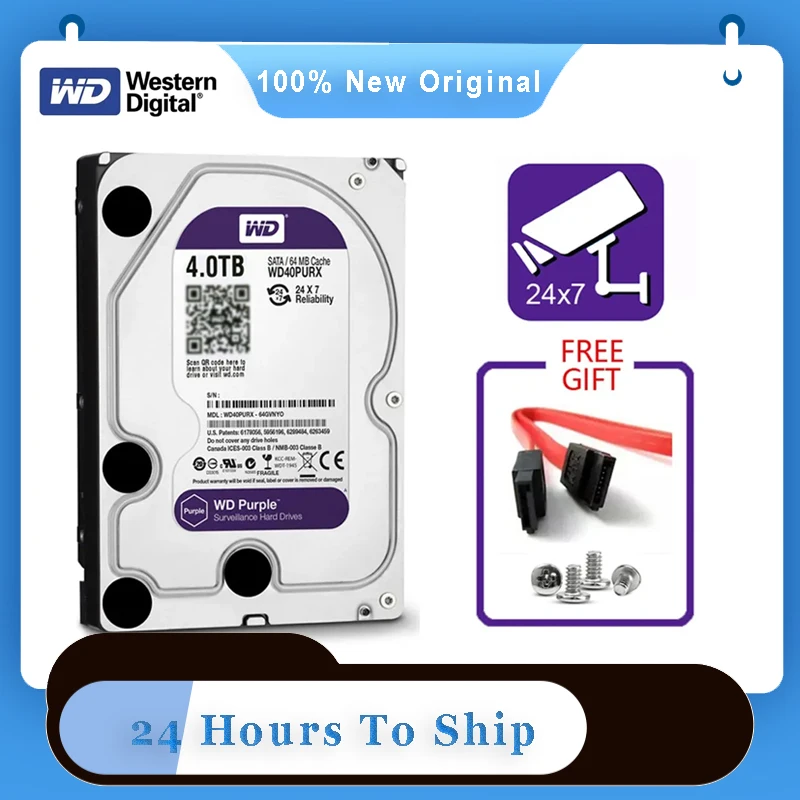 WD Purple 500GB Surveillance Internal Hard Drive Disk 3.5