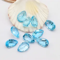 Factory Wholesale 100% Real Natural Pear Shape Sky Blue Topaz Gemstone Loose Gems Diy Material for Jewelry