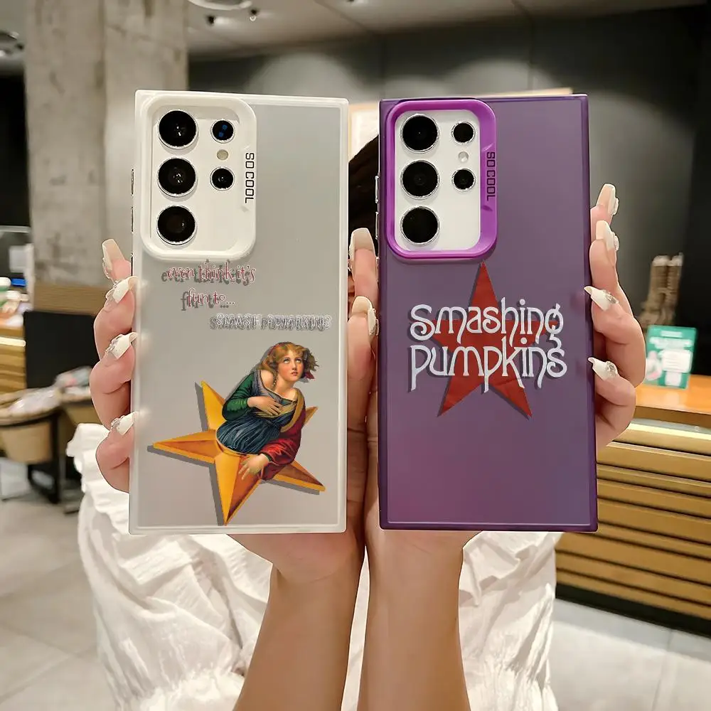 Чехол для телефона Smashing P-Pumpkins Band для Samsung Galaxy S25 Edge S24 S23 S22 S21 S20 Ultra Funda, силиконовый серебристый чехол PIKPAKA