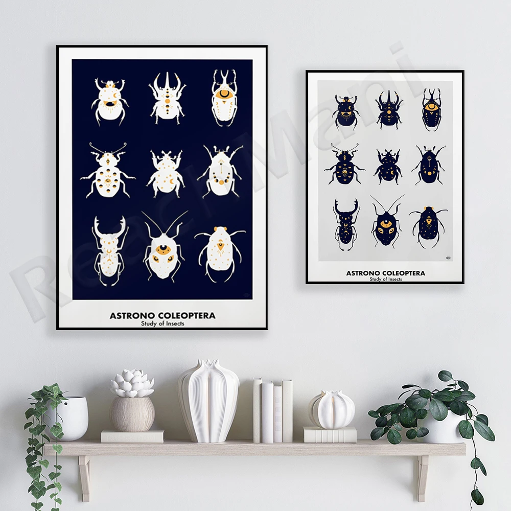 Insecte Science - modern witch - minimalist poster，  science and education poster corridor home decoration mural