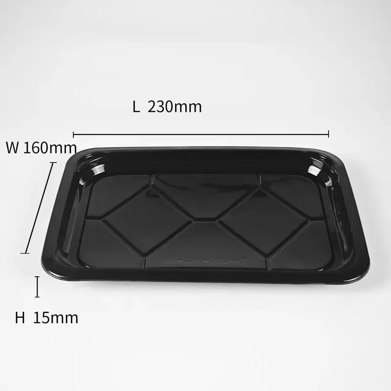Rectangular PP Food Tray for Supermarket Meat Seafood Display High Quality Plastic Packaging Container Fresh Produce Holder