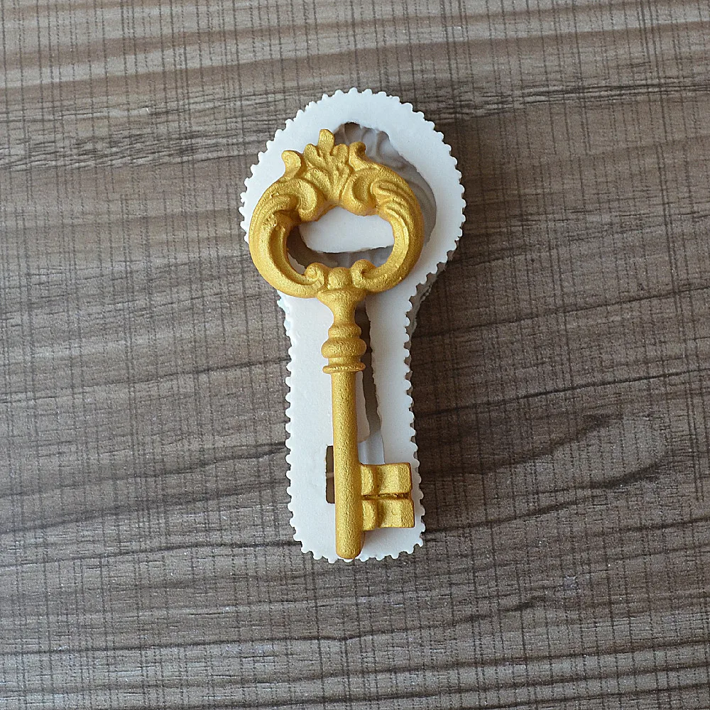 Luyou 3D  Key Fondant Cake Lace Mold Tools silicone mold keys cake decorated kitchen cooking tool