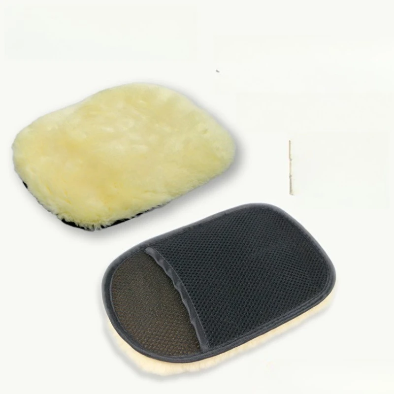 Car Microfiber Wash Mitt,Soft Cashmere Cleaning Glove,Household Washing Tool for Auto Detailing,Single Transparent Bag Packaged