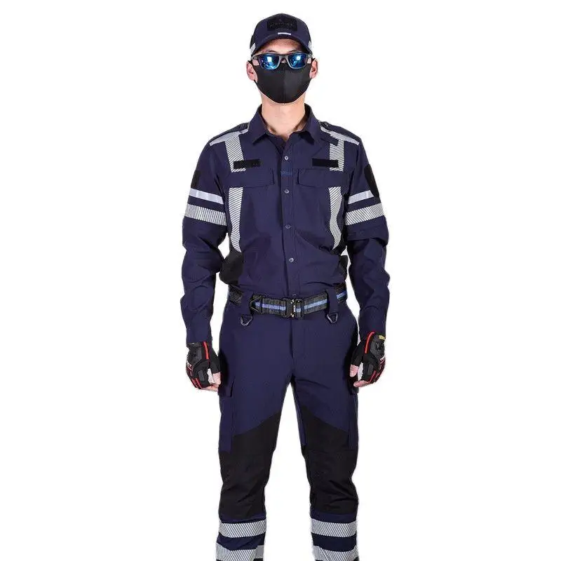 Outdoor Men'S Emergency Rescue Reflective Suit For Earthquake Relief Firefighting Exploration Mountaineering Workshop Clothes