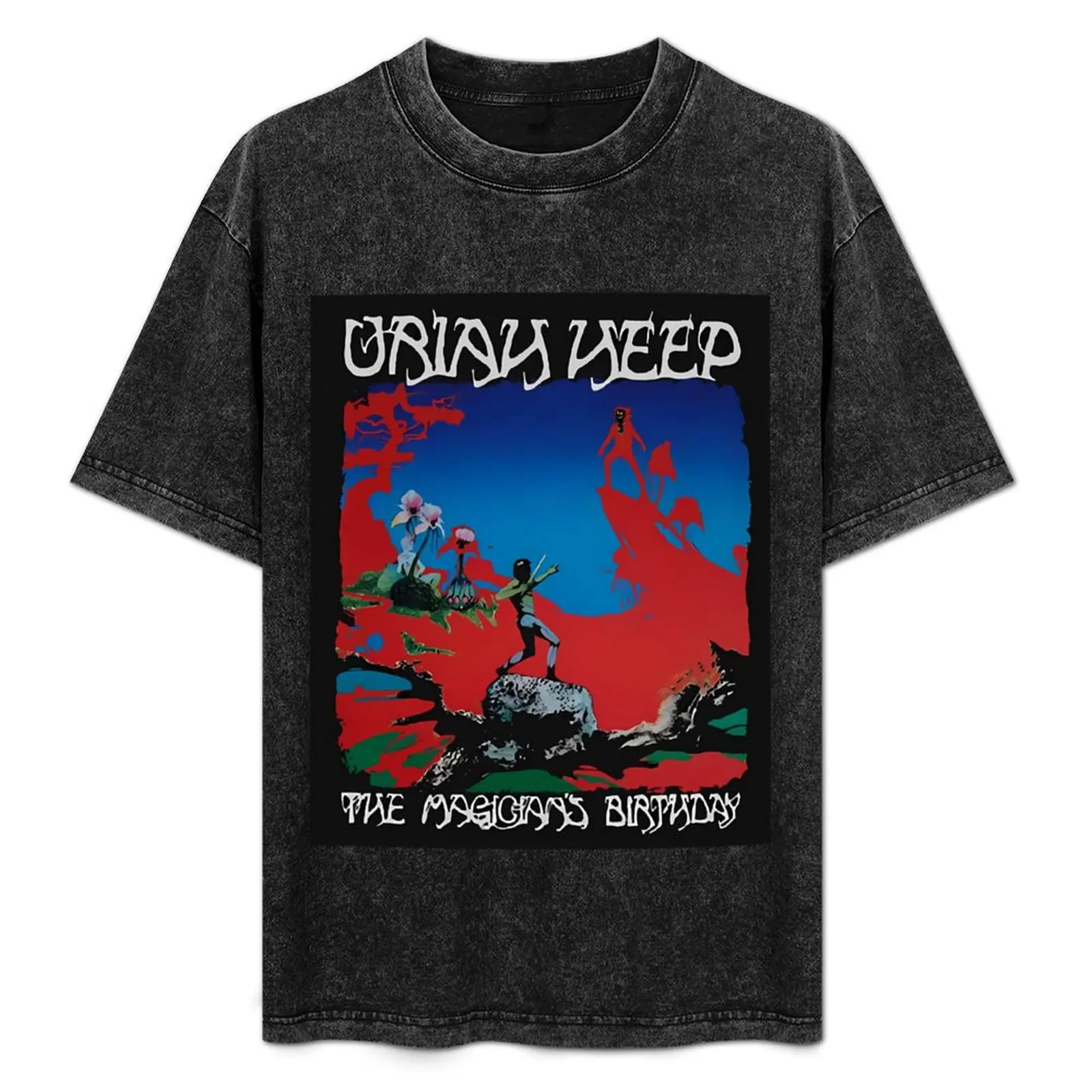 Camiseta Deportiva Básica de Manga Corta con Estampado de Uriah Heep - Lo Último en Moda