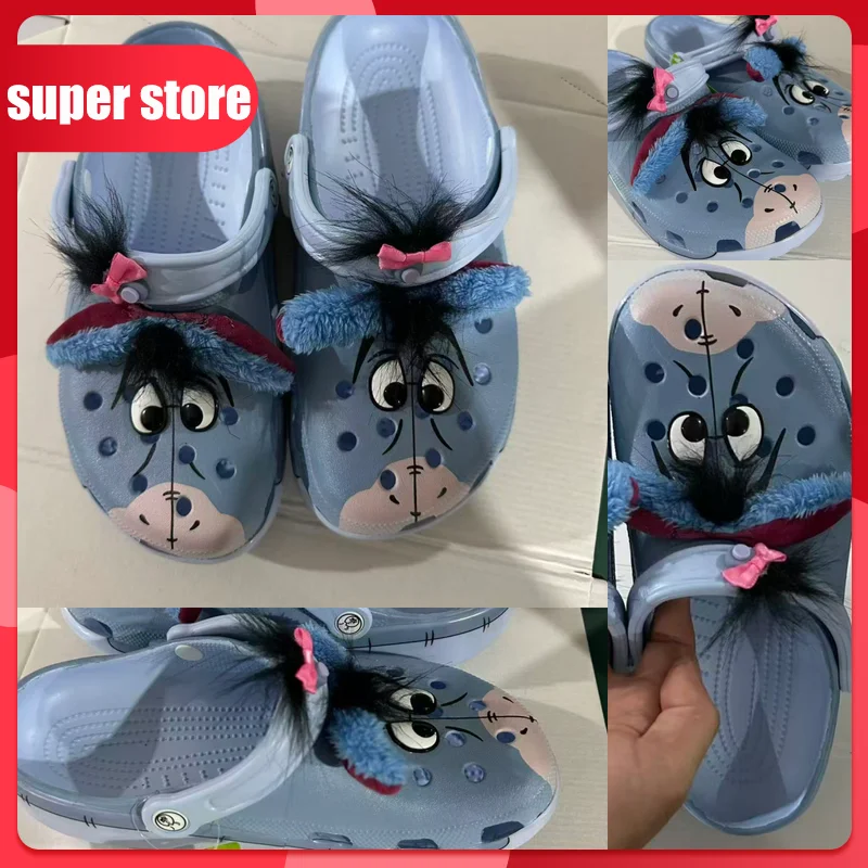 

Sandals Eeyore Series Cave Shoe Anime Comfortable Anti-Slip Sandals Cartoon Outdoor Travel Beach Couple Slipper Sandals Gifts