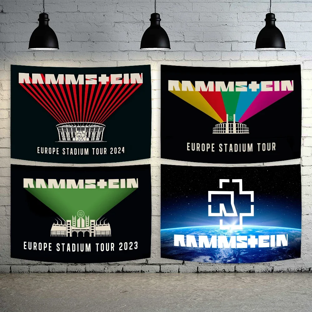 

Rammstes Heavy Metal Rock Band Tapestry Decorate The Room Banners Music Flag