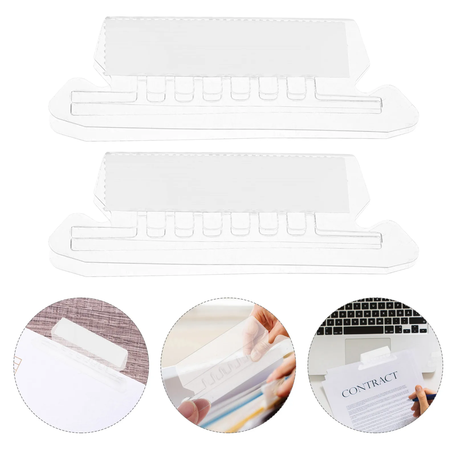 

50pcs Inserts Plastic Inserts Clear Folder Labels Office Home Use Divider Folders Clear Hanging Folder Tabs Plastic Hanging File