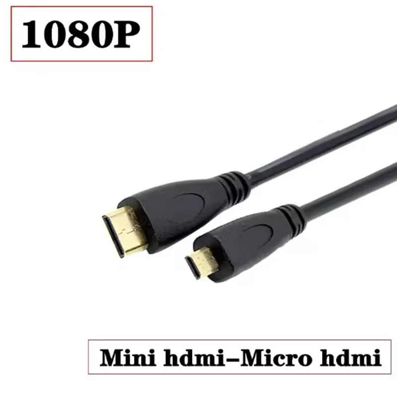 4k Mini HDMI-compatibel met Micro HDMI-compatibele mannelijke HD Data C naar D mobiele computer High-Definition tablet-verbindingskabel