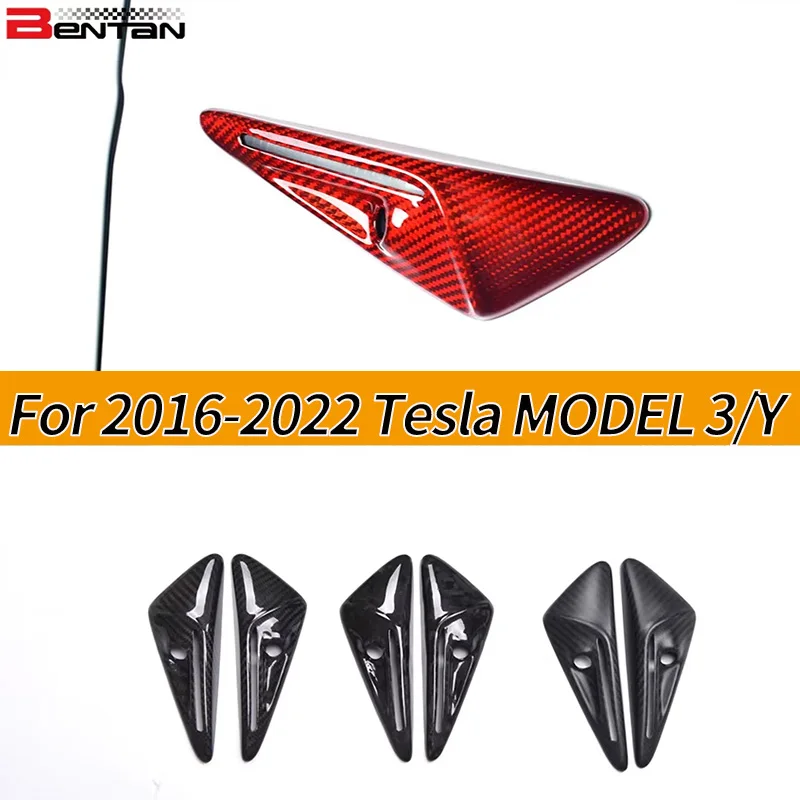 

suitable for Tesla model3y side camera protection cover decorative cover made of real carbon fiber material.