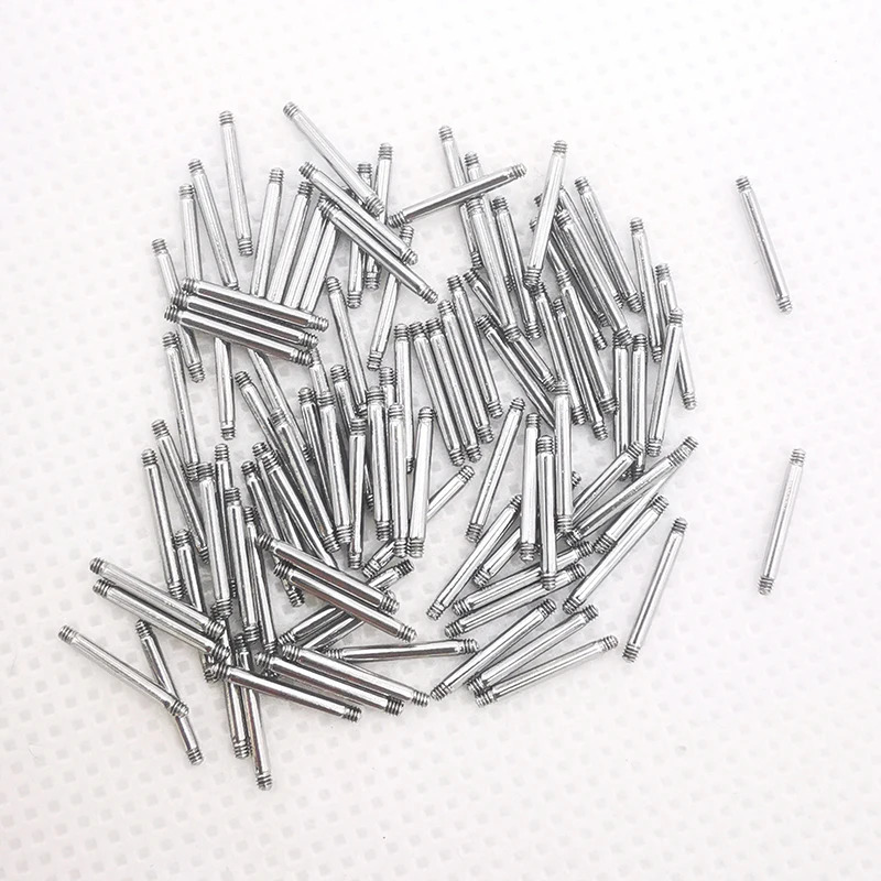 100pcs Piercing Attachments Ear nose tongue lip brows barbell Labret Helix Stud Ring Stainless Steel Body Jewelry for Women Men