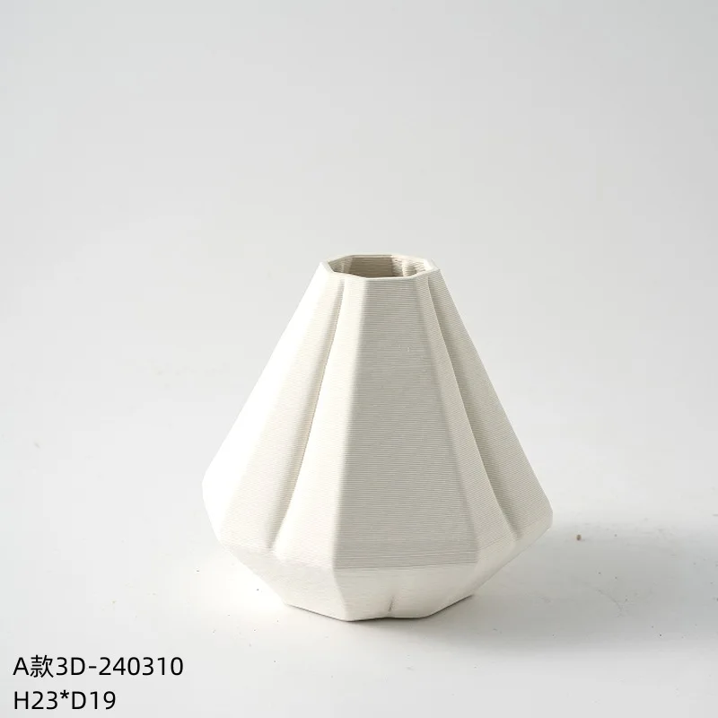 Vaso de cerâmica simples de cor lisa